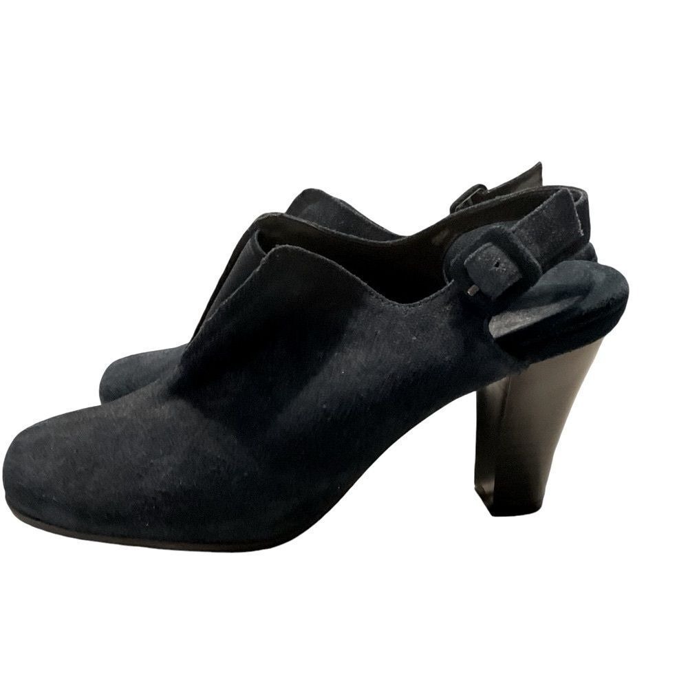 Aerosoles black suede mules Sling Bk Heel Shoes Size‎ 7